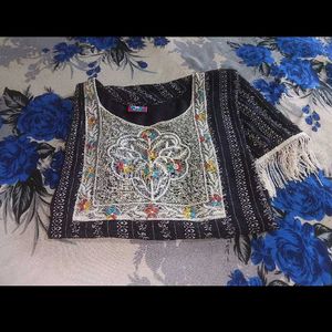 blue kurta for women