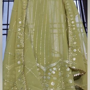 New Heavy Embroidered Lemon Colour Kurta Set