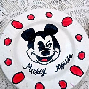Mickey And Minnie Mouse Crockey Plates