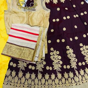 Maroon Lehenga Choli For Women