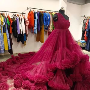 Designer Heavy Ruffle Gown