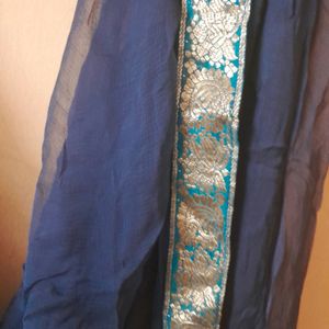 Dark Blue Chiffon Dupatta