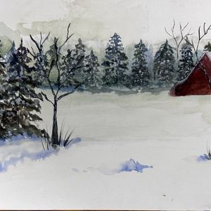 Winter Landscape Painting