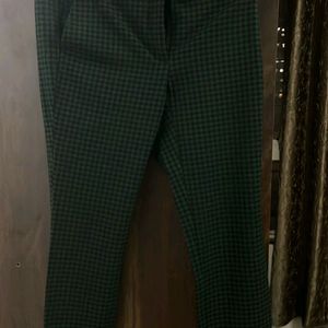 Green Black Checkered Trousers