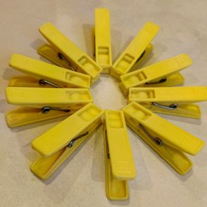 Yellow Clothes Pin ( Set Of 10)