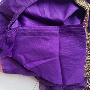 Purple Stone Work Salwar Set