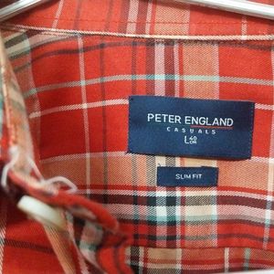 Party Wear Men's Red Slim Fit Peter England