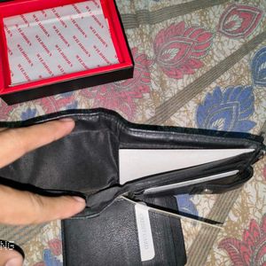 WILDHORN real top grain leather black wallet +belt