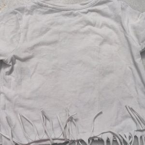 Used White Crop Top