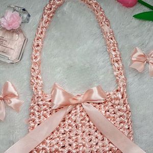Pink Crochet Bag Kawai