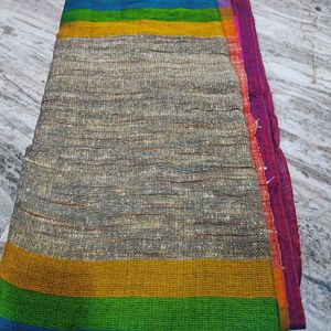 Handloom jute Palla Saree