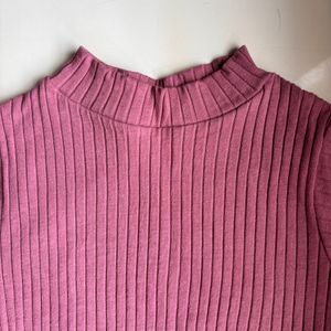 Mauve Turtle Neck Top