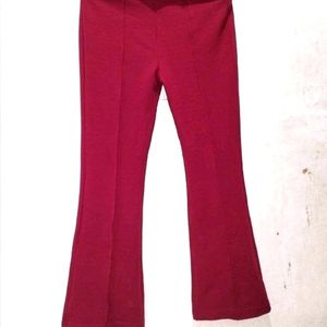 New With Tag Bootcut Maroon Trouser