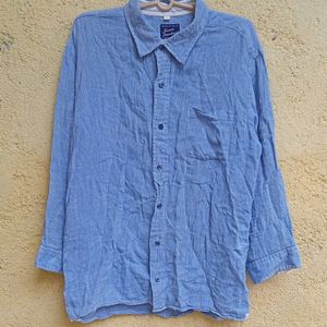 Linen 🌹 Shirt For Girls In Blue Colour