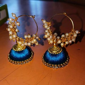 Hoop Earrings With Jhumka