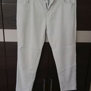 White Cotton Jeans For Women