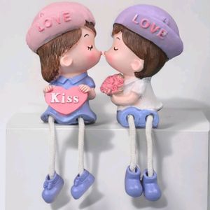 Romantic Couple Leg Hanging Miniature Shopiece