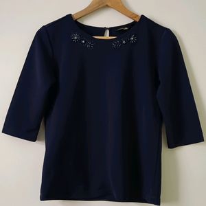 Navy Blue Forever Top Upto 32"