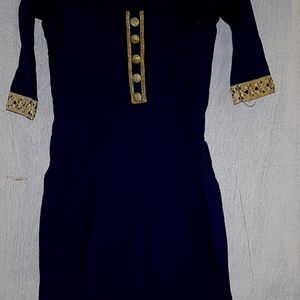 Short Kurti With Golden Border