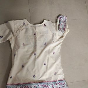 Elegant White Short Kurta Top