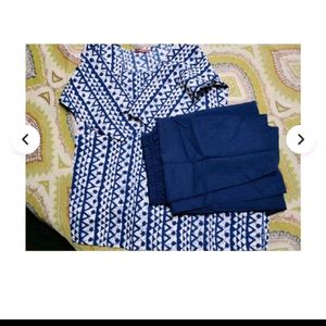 Blue Printed Kurti