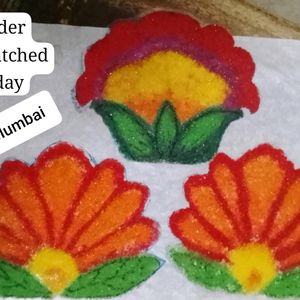 Flowers Ready To Use Rangoli Patch Real