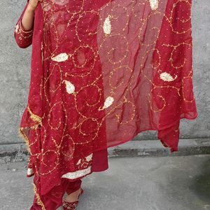 Maroon Kurta Set