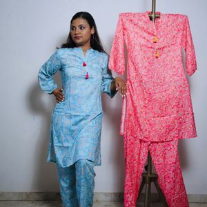 Pink Kurta Coord Set