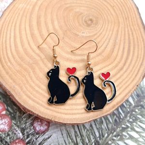 Black Cat Earrings