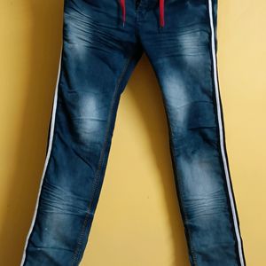 Blue Slim And Stretchable Jeans For Boys