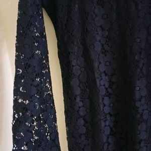 Blue & Black (Combo) of 2 Lace Kurtas.