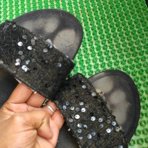 Women's Black Flip Flops