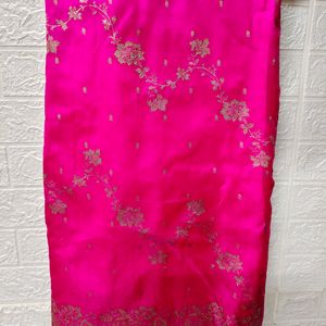 Hot Pink Banarasi Saree