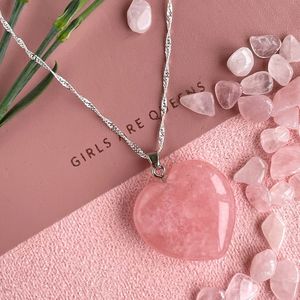 Rose Quartz Heart Pendant