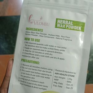 Herbal Wax Powder !