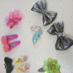 Pack Of 8 Hair Clips And 1 Bracelet