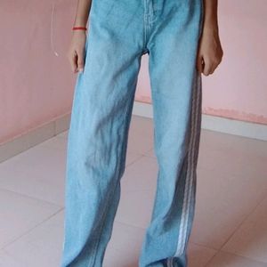 Sky Blue(Stone) Straight Leg Jeans