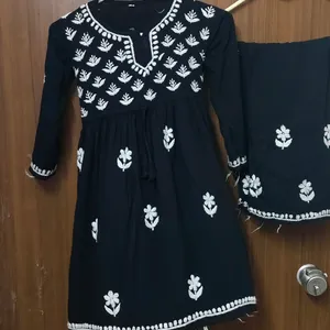 Kids Lacknavi Handwork Frock Style Plazopair