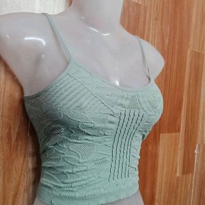 Stylish Green Crop Top