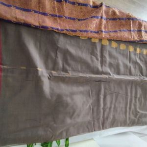 Grey and Maroon Saree (Women's)