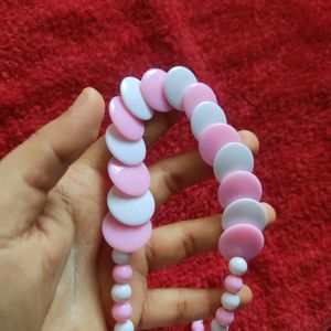 Pink Beaded Necklace For Women