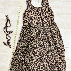 Animal Print Mid Knee Length Dress