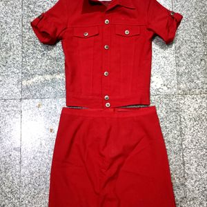 GIOVANI Red Co-ord Set
