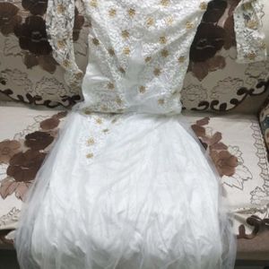 White Gown 30 Rs. Off Free Delivery