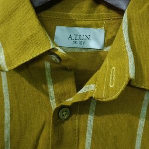 Mustard Full Shirt For Boys