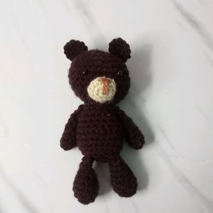 Dark Brown Crochet Teddy