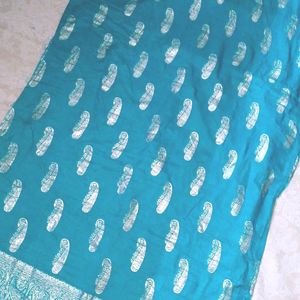 Combo Of Mustard And Sea Green Banarasi Silk