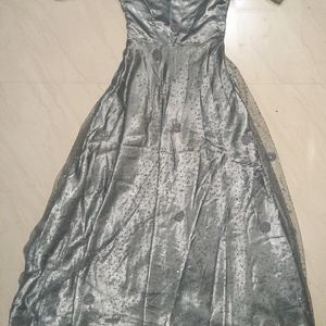 Dark Grey Shiny Gown