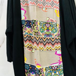 Black Top With Patchwork Design