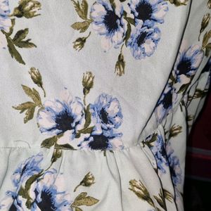 Blue Floral Top